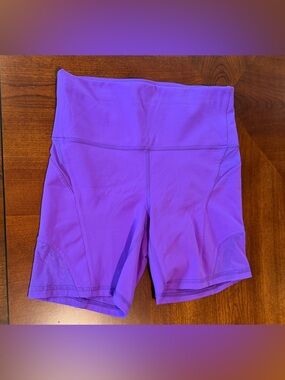 Lululemon athletica High-Waist Purple Bike Shorts